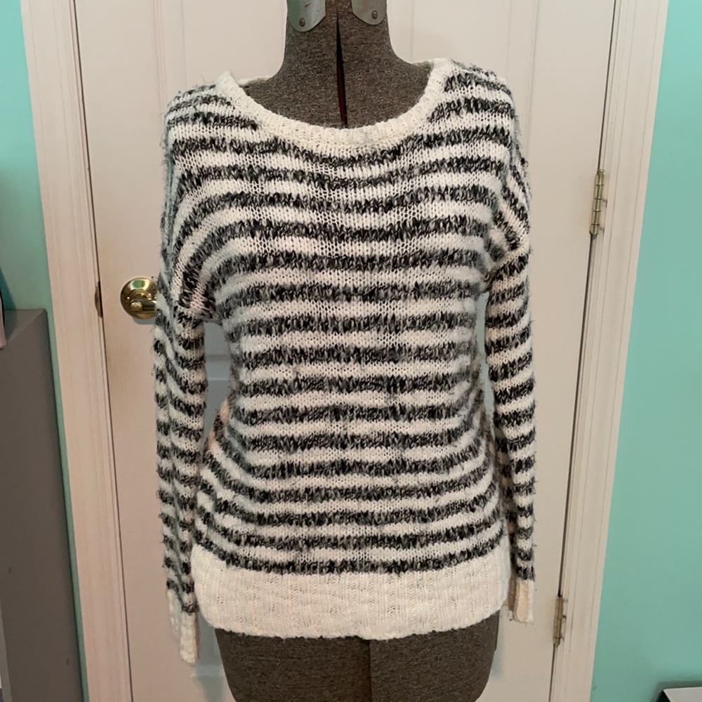 Chunky Oversized Black And White Sweater